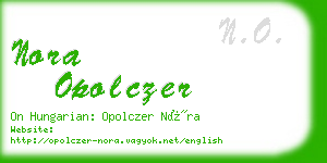 nora opolczer business card